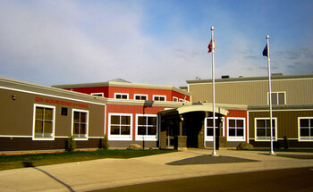 an image of the front of the new school